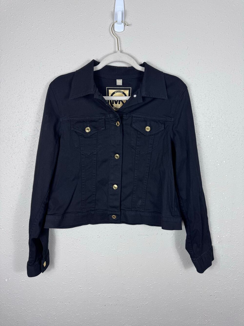 Michael Kors Womens Black Denim Jacket